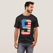 Leuke 9e verjaardag Amerikaanse vlag 4 juli Jongen T-shirt (Voorkant volledig)