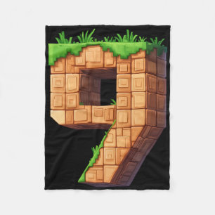 Leuke 9e verjaardag nummer 9 videogamer pixel them fleece deken