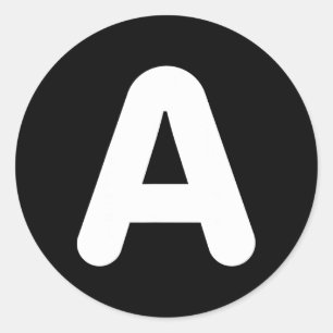 Leuke A Letter Halloween Kostuum Voor Groepsmatchi Ronde Sticker