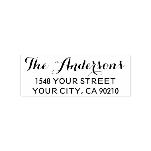 Leuke aangepaste adresstempel met kalligrafie lett rubberstempel (Gestempeld)