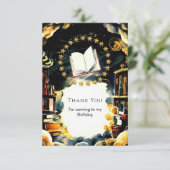 Leuke Aangepaste Betoverde Verjaardagsverhalenboek Bedankkaart (Staand voorkant)