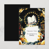 Leuke Aangepaste Betoverde Verjaardagsverhalenboek Bedankkaart (Voorkant / Achterkant)