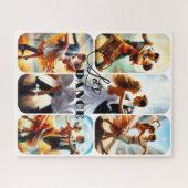 Leuke aangepaste dansfoto- collagepuzzel legpuzzel (Horizontaal)