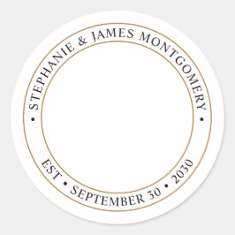 Leuke aangepaste foto huisdier bruiloft ronde sticker