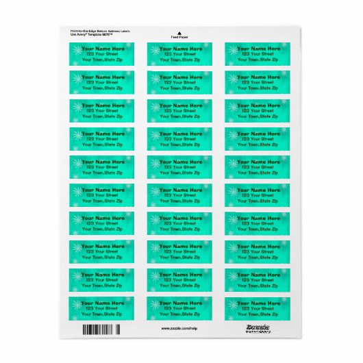 Leuke aangepaste gepersonaliseerde retour adreslab etiket (Full Sheet)