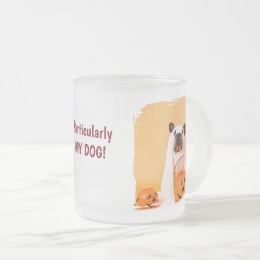 Leuke aangepaste Halloween hond Matglas Koffiemok (Voorkant rechts)