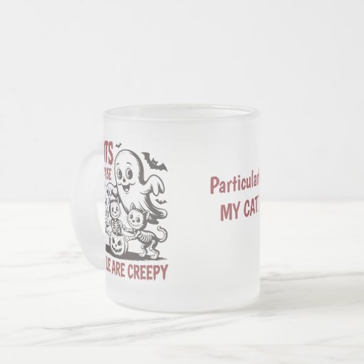 Leuke aangepaste Halloween kat Matglas Koffiemok (Voorkant links)