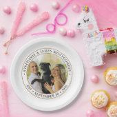 Leuke aangepaste huisdier bruiloft foto papieren bordje (Feest)