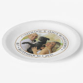 Leuke aangepaste huisdier bruiloft foto papieren bordje (Gekanteld)