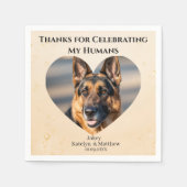 Leuke aangepaste huisdier hond hart frame dank je servet (Voorkant)