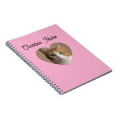 Leuke aangepaste huisdier kat hart frame terug naa notitieboek (Rechterzijde)