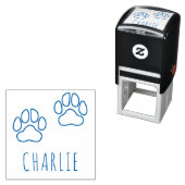 Leuke aangepaste huisdier naam Charlie | Paw Print Zelfinktende Stempel (In situ)