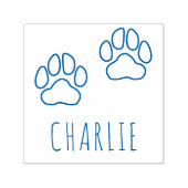 Leuke aangepaste huisdier naam Charlie | Paw Print Zelfinktende Stempel (Design)
