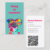 Leuke aangepaste huisdier sitter hond Walker Visitekaartje (Voorkant / Achterkant)