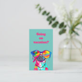 Leuke aangepaste huisdier sitter hond Walker Visitekaartje (Staand voorkant)