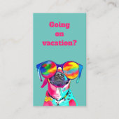 Leuke aangepaste huisdier sitter hond Walker Visitekaartje (Voorkant)