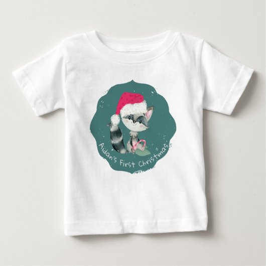 Leuke aangepaste kerst Baby wasbeer (Voorkant)