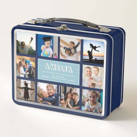 Leuke Aangepaste Kinder Naam Familie Foto Collage (Voorkant)