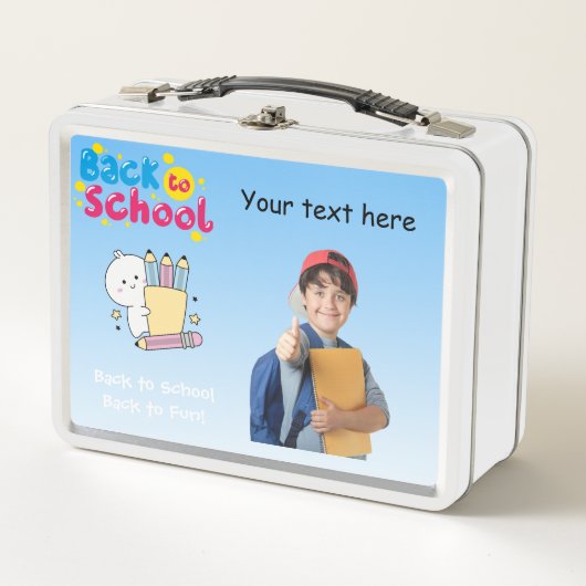 Leuke aangepaste kinderfoto | Naam terug naar scho (Voorkant)