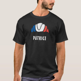 Leuke aangepaste naam Cool Franse vlag Croissant T-shirt