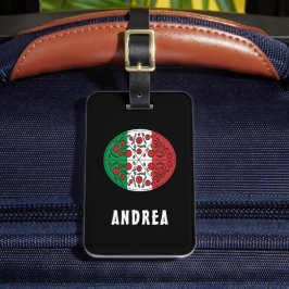 Leuke aangepaste naam Italië Italiaanse vlag Peppe Bagagelabel