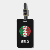 Leuke aangepaste naam Italië Italiaanse vlag Peppe Bagagelabel (Voorkant verticaal)