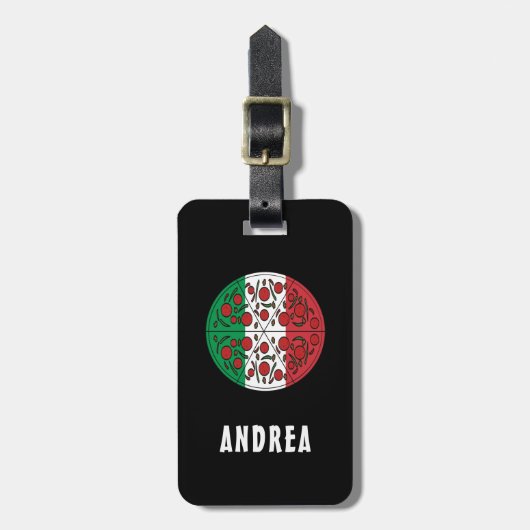 Leuke aangepaste naam Italië Italiaanse vlag Peppe Bagagelabel (Voorkant verticaal)