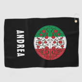Leuke aangepaste naam Italië Italiaanse vlag Peppe Golfhanddoek (Horizontaal)