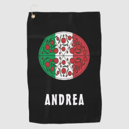 Leuke aangepaste naam Italië Italiaanse vlag Peppe Golfhanddoek