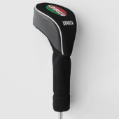 Leuke aangepaste naam Italië Italiaanse vlag Peppe Golfheadcover (Schuin)