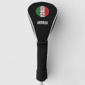 Leuke aangepaste naam Italië Italiaanse vlag Peppe Golfheadcover (Voorkant)