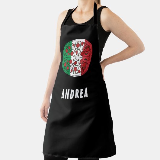 Leuke aangepaste naam Italië Italiaanse vlag Peppe Schort (Insitu)