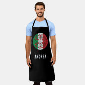 Leuke aangepaste naam Italië Italiaanse vlag Peppe Schort (Gedragen)