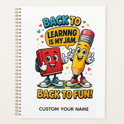 Leuke Aangepaste Naam School Planner (Voorkant)