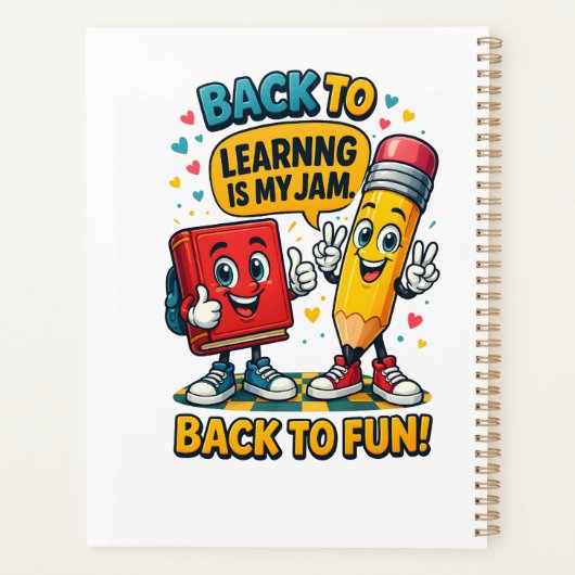 Leuke Aangepaste Naam School Planner (Achterkant)