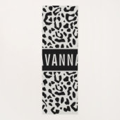 Leuke aangepaste naam Sneeuwluipaard Dierenprint P Yogamat (Achterkant)