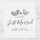 Leuke aangepaste wijnfles etiketten voor bruiloft (Enkel label)