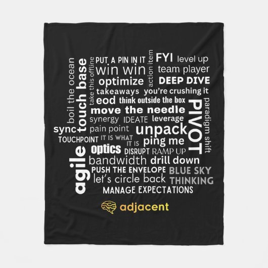 Leuke aangepaste zakelijke Logo-deken Fleece Deken (Voorkant)