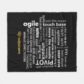 Leuke aangepaste zakelijke Logo-deken Fleece Deken (Voorkant (Horizontaal))