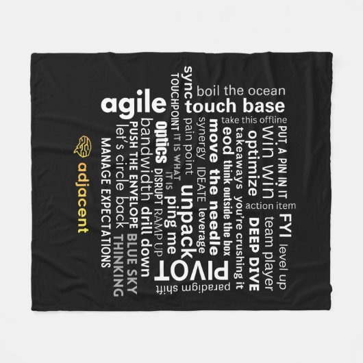 Leuke aangepaste zakelijke Logo-deken Fleece Deken (Voorkant (Horizontaal))