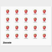 Leuke aanpasbare aardbei fruit ronde sticker (Vel)