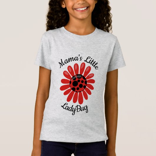 Leuke Aanpasbare Mama's lieveheersbeestje kinder T T-shirt (Voorkant)