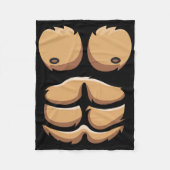 Leuke Aap Gorilla Borst Kostuum Halloween Fleece Deken (Voorkant)