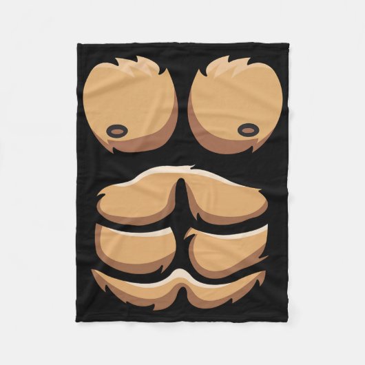 Leuke Aap Gorilla Borst Kostuum Halloween Fleece Deken (Voorkant)