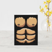 Leuke Aap Gorilla Borst Kostuum Halloween Kaart (Gele Bloem)