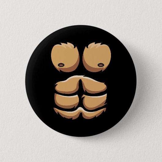 Leuke Aap Gorilla Borst Kostuum Halloween Ronde Button 5,7 Cm (Voorkant)