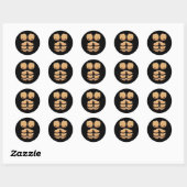 Leuke Aap Gorilla Borst Kostuum Halloween Ronde Sticker (Vel)