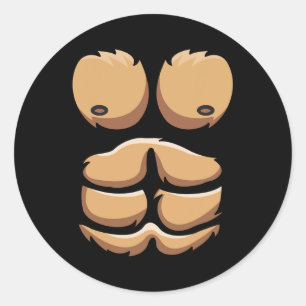 Leuke Aap Gorilla Borst Kostuum Halloween Ronde Sticker