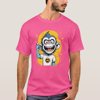 leuke aap illustratie dier cartoon karakter t-shirt