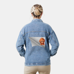 Leuke aap onder de pleister denim jacket